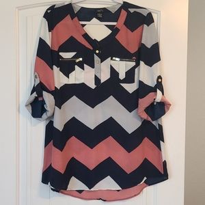 Rue21 sheer 3/4 sleeve blouse
